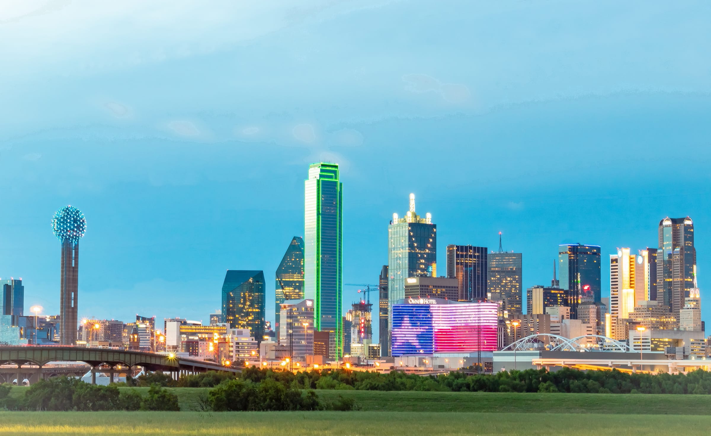 Dallas and Fort Worth regional skyline