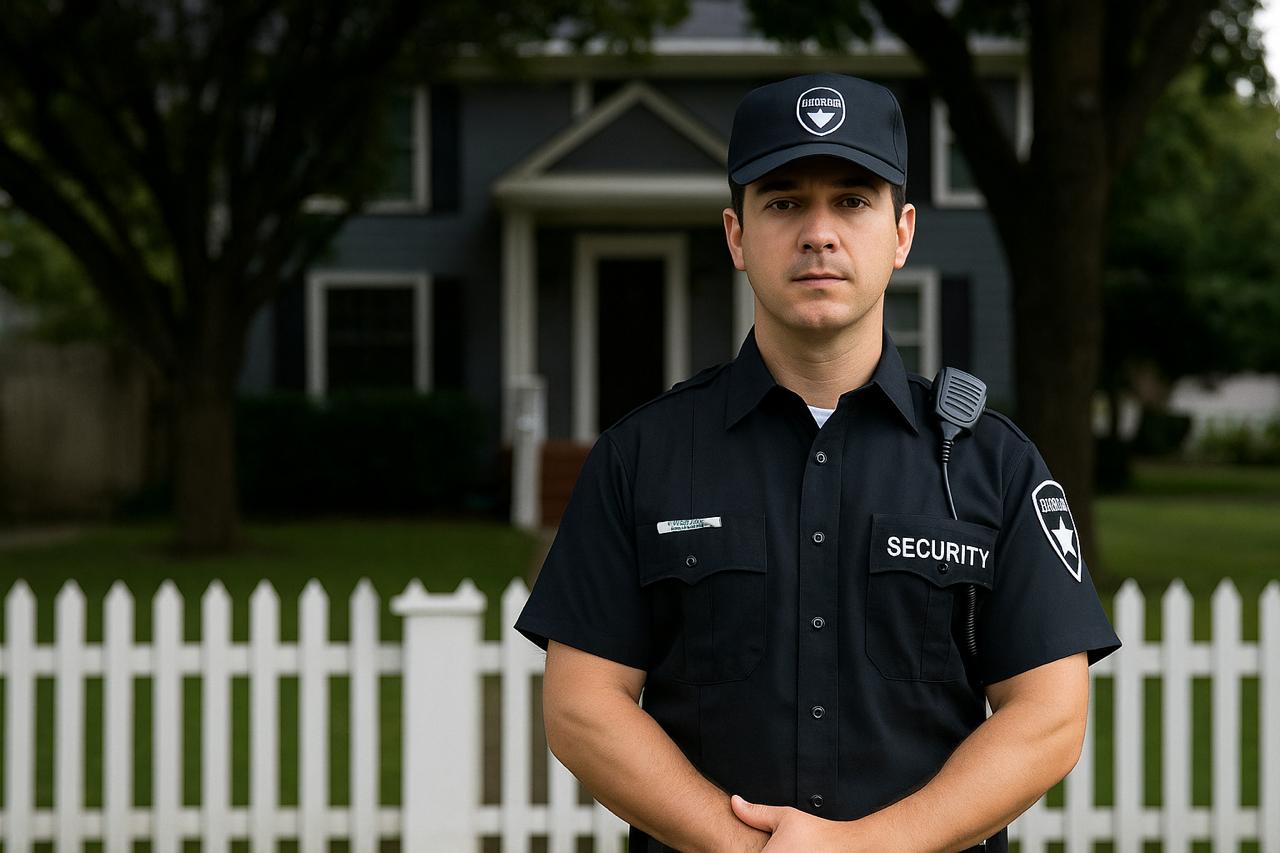 Residential property protected by professional security coverage